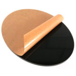 Black acrylic oval