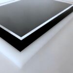 Acrylic sheets in black, clear, and white