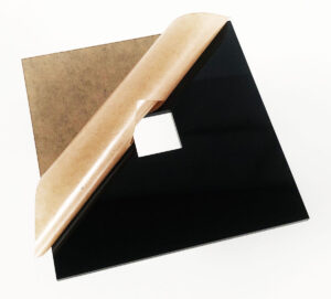 Acrylic square circle with center hole cut-out