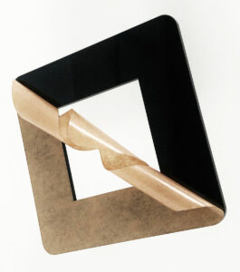 Acrylic square circle with center hole cut-out