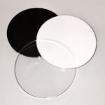 clear black and white acrylic circles