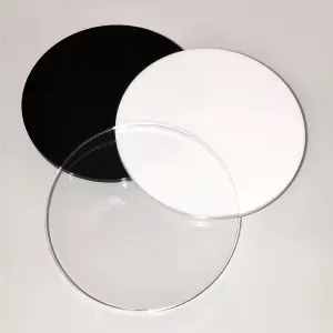 clear black and white acrylic circles